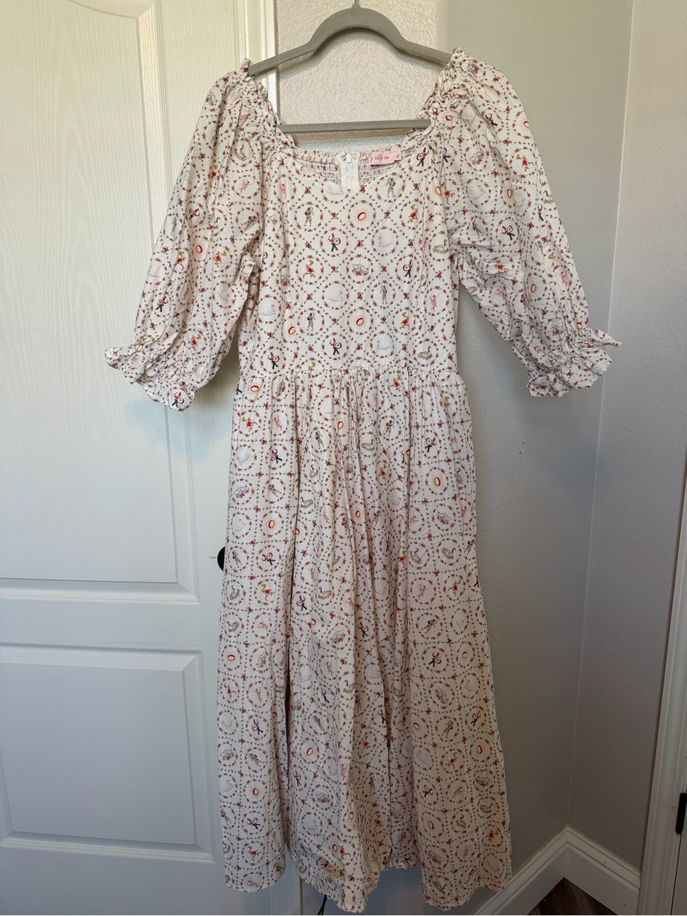 Smocked Square-Neck Maxi 12 Days of Christmas Dress - Picture 2 of 9